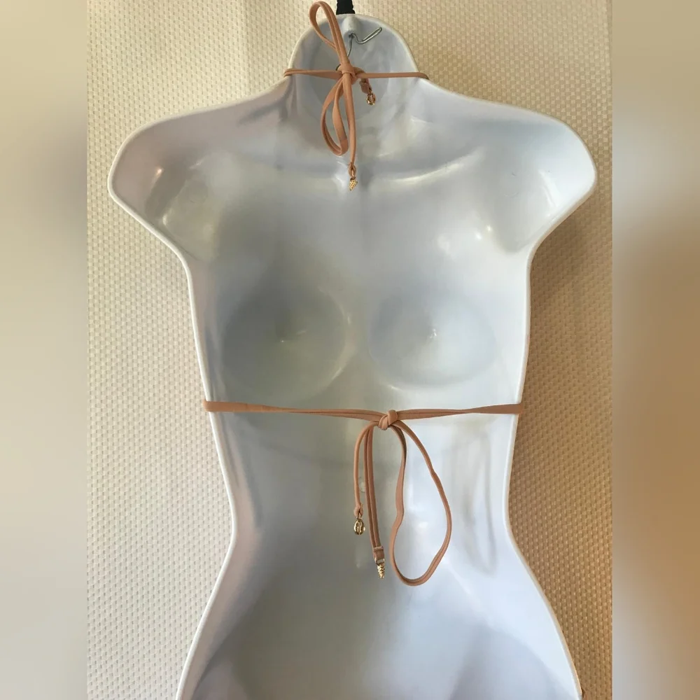 Victoria's Secret Tan Crochet One-Piece Swimsuit - Picture 5 of 7